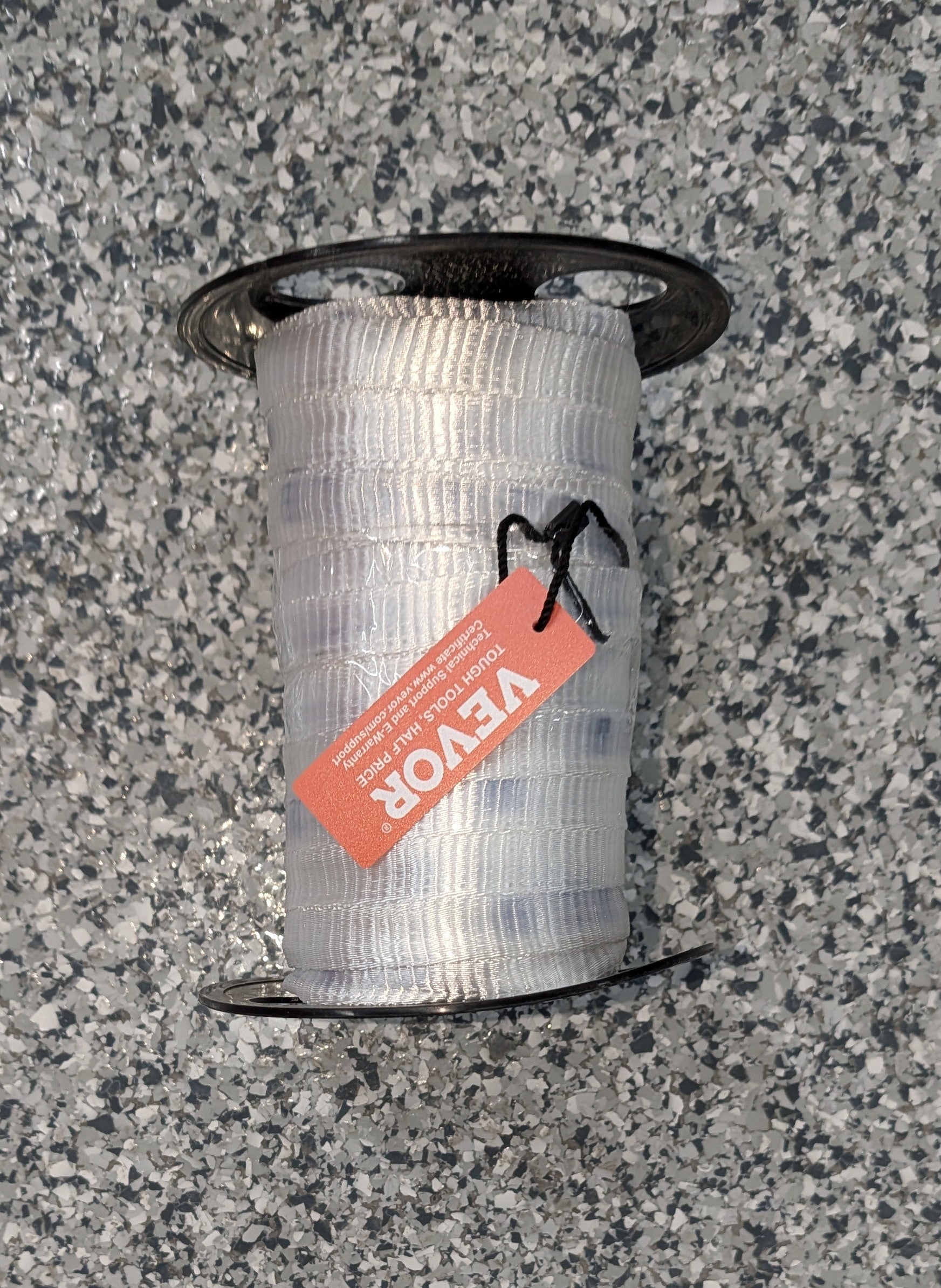 Polyester Pull Tape 5/8 in. x 108 ft. Mule Tape Flat Rope 2200 lbs. Tensile Capacity for Pulling Loading Packing, White