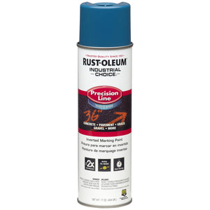 Rust - Oleum Industrial Choice Caution Blue Inverted Marking Paint 17 oz - Stu's Home Improvement Outlet