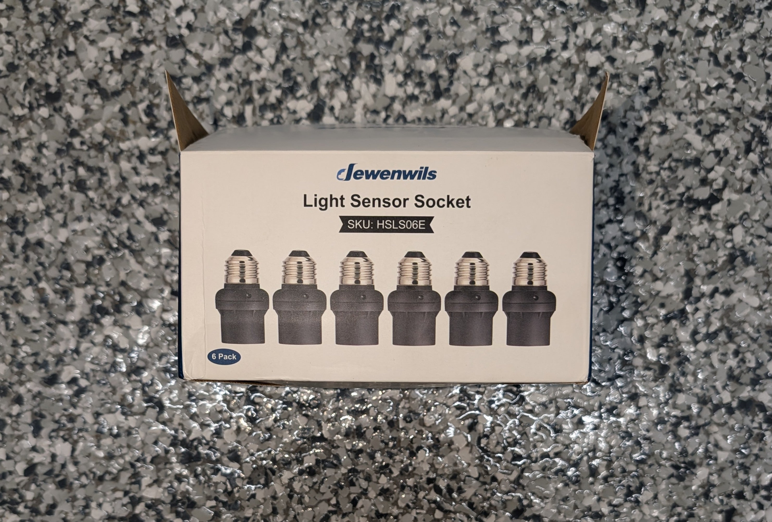 100-Watt Incandescent/CFL/LED/Halogen Screw-In Dusk to Dawn Light Control Sensor Socket, Black (6-Pack)