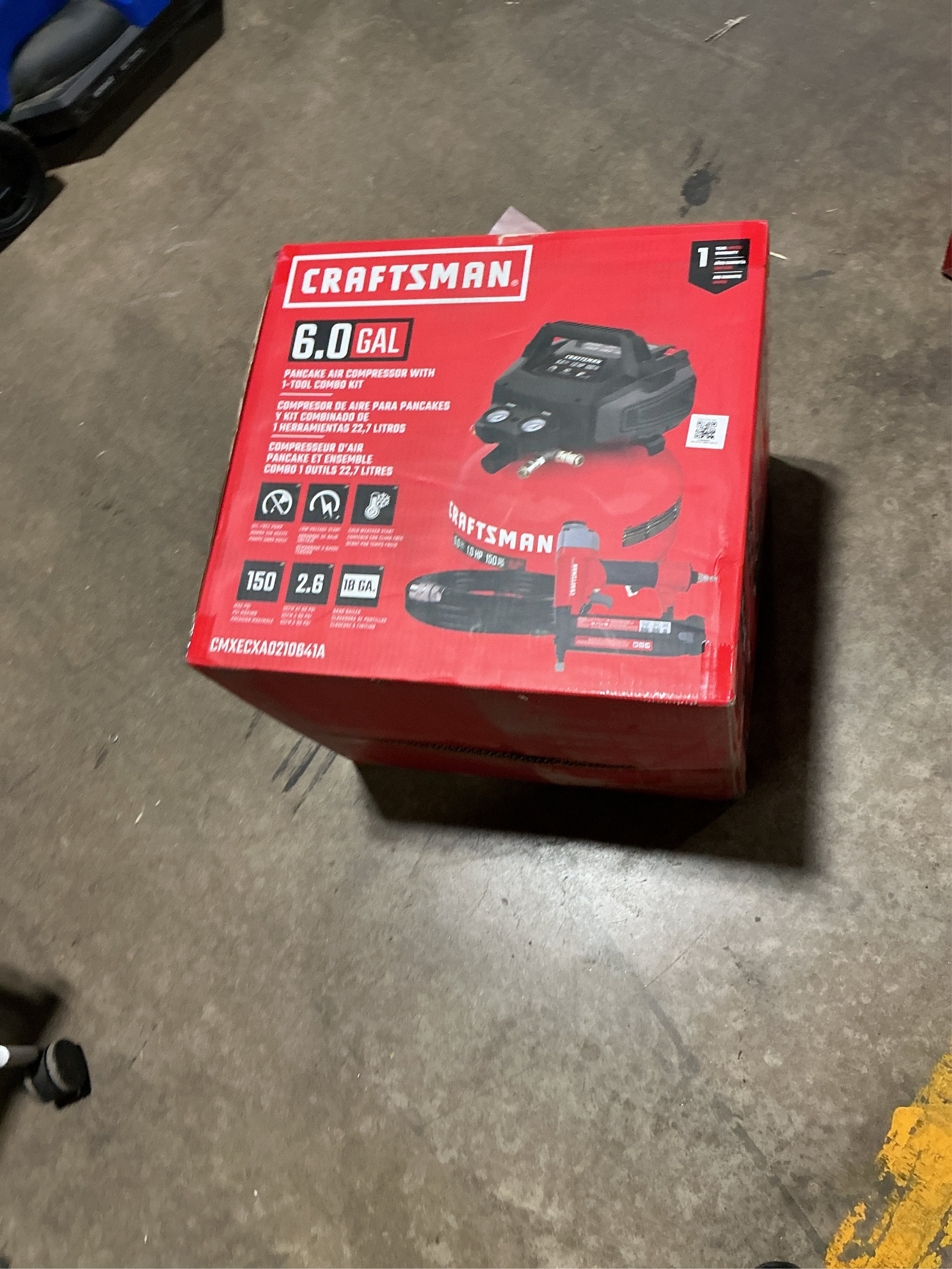 CRAFTSMAN 6-Gallon Portable Electric 150 PSI Pancake Air Compressor with Accessories Included