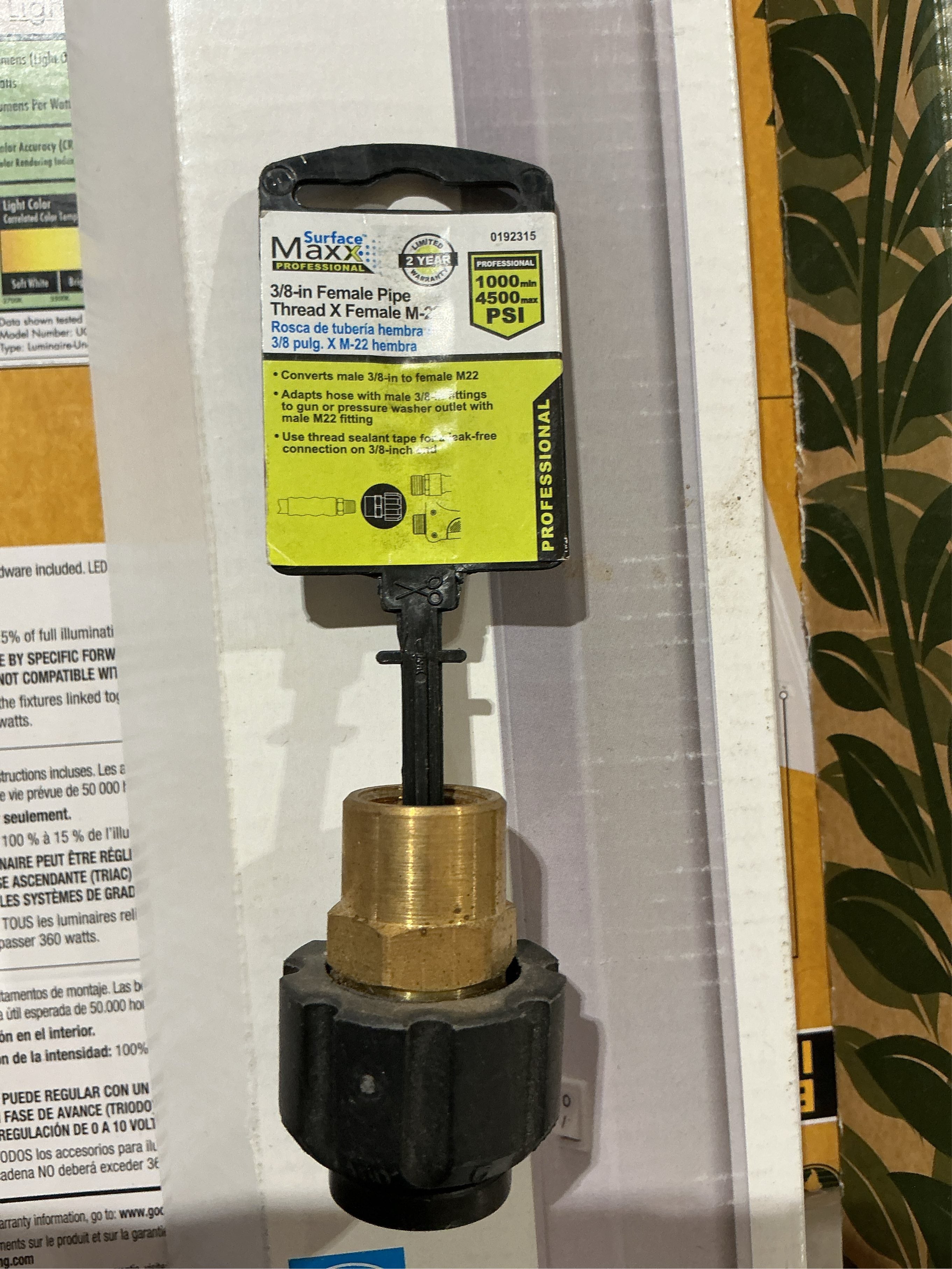 3/8 in female pipe thread