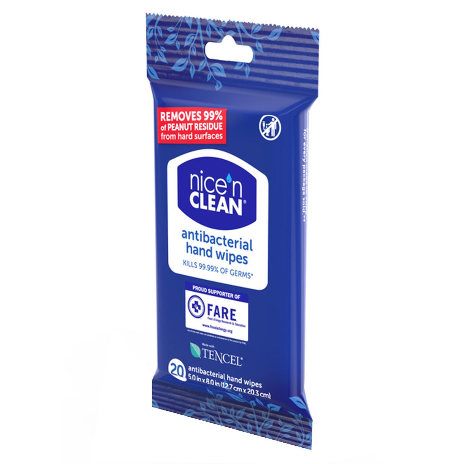 Nice'N Clean Citrus Scent Antibacterial Hand Wipes 20 pc