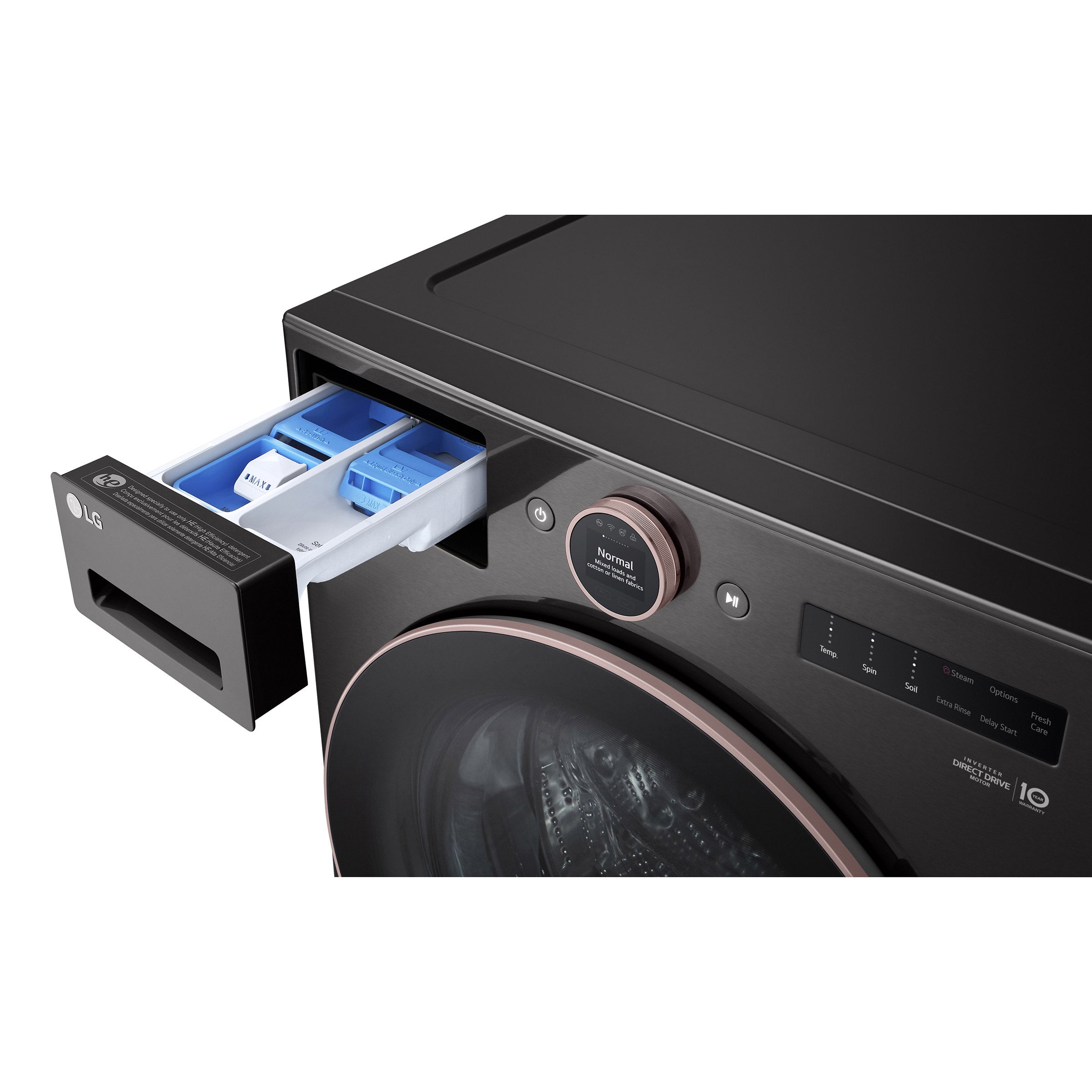 LG 5.0 cu. ft. Mega Capacity Smart Front Load Washer with Turbowash 360 and AI DD Built-In Intelligence (WM6500HBA)