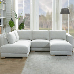 Drayden Fabric Sectional with Ottoman - Stu's Home Improvement Outlet