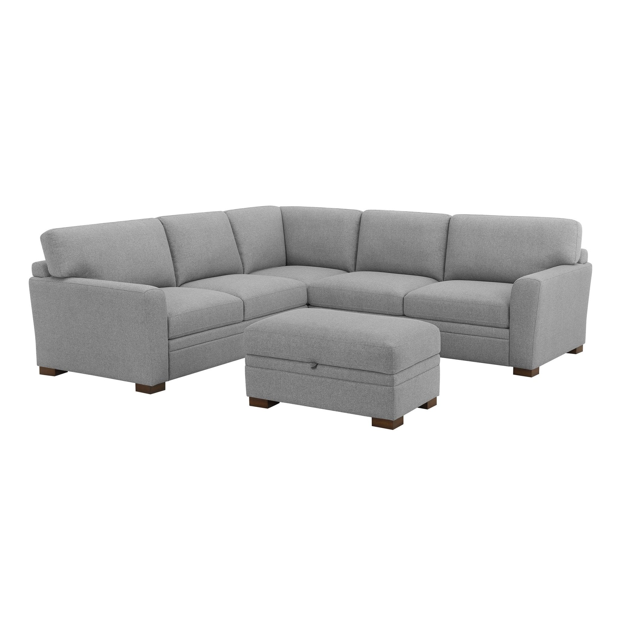 Thomasville Langdon Fabric Sectional with Storage Ottoman - Stu's Home Improvement Outlet