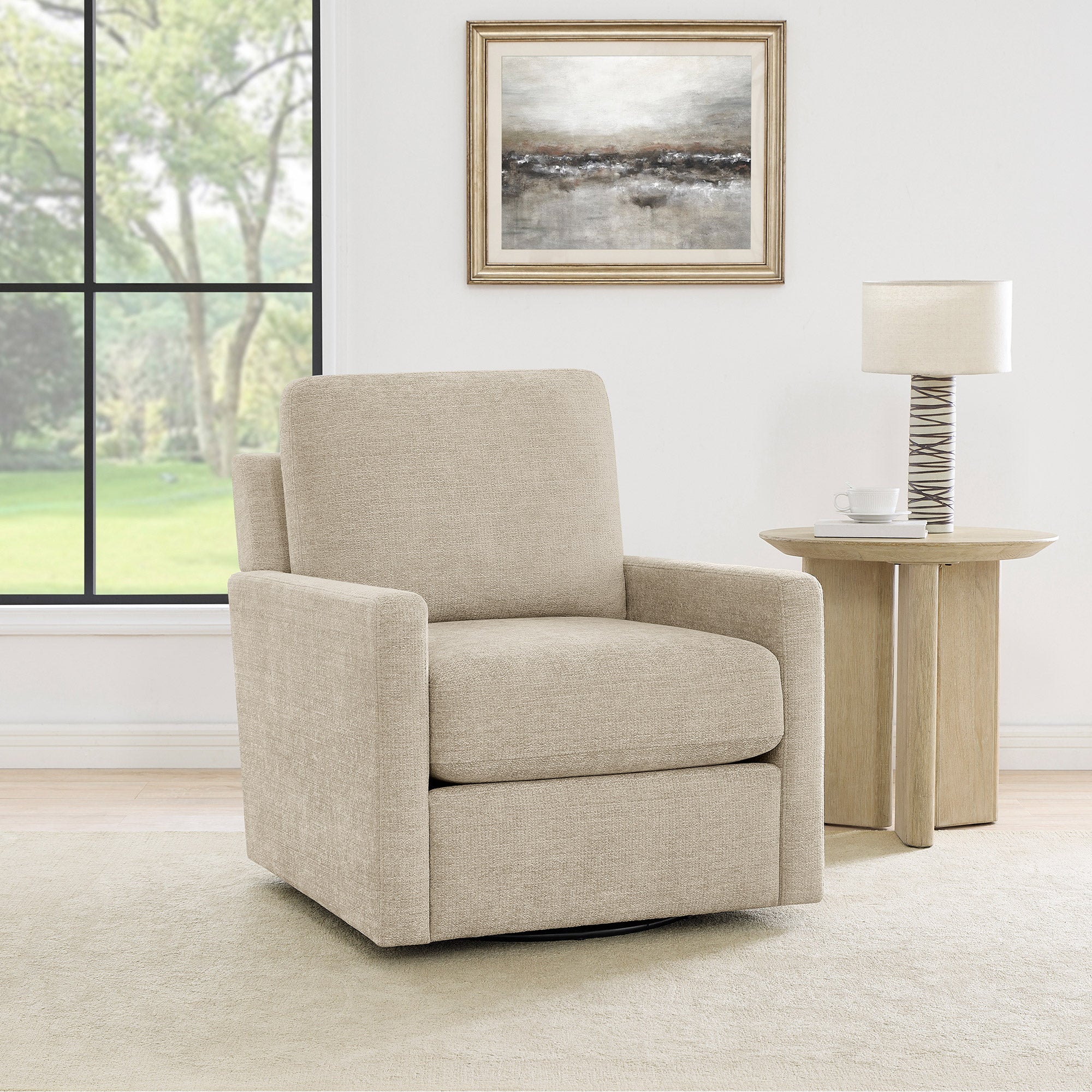 Henredon Marley Fabric Swivel Accent Chair