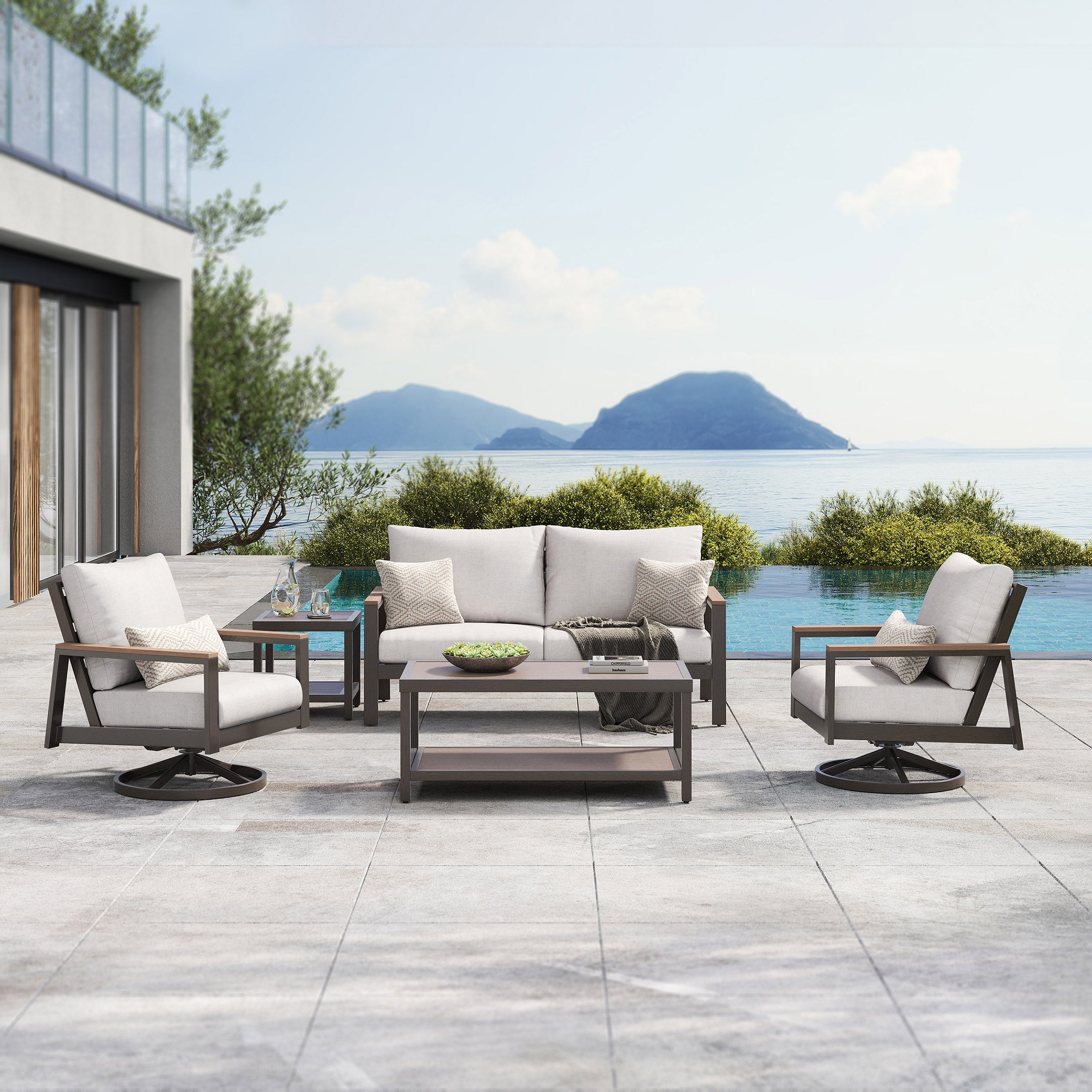 Grand Leisure Easton 5-piece Outdoor Patio Seating Set