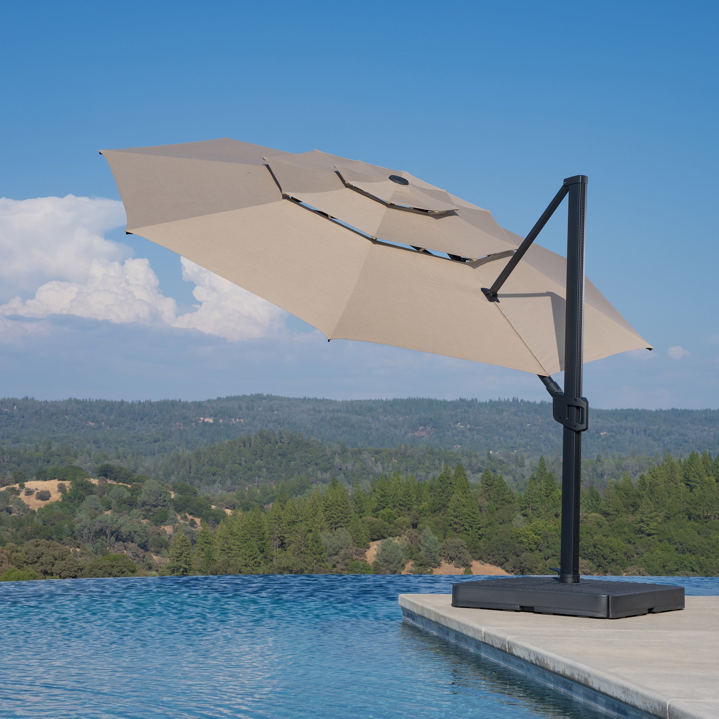 SunVilla 13ft. Round 3-Tier Cantilever Umbrella