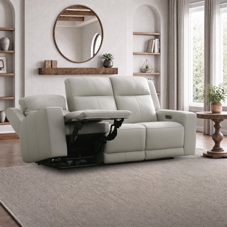 Wren Leather Power Reclining Sofa with Power Headrests