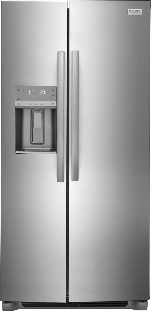 Frigidaire Gallery 22.3-cu ft Counter-depth Side-by-Side Refrigerator with Ice Maker, Water and Ice Dispenser (Fingerprint Resistant Stainless Steel) ENERGY STAR (GRSC2352AF)