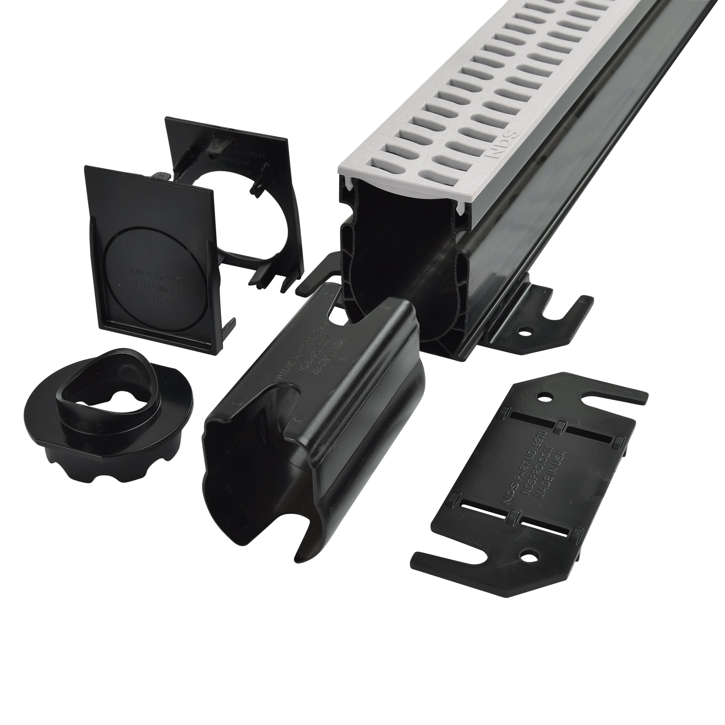 NDS Slim Channel Drains and Grates 6-ft L x 2-in W x 2-in dia Channel Drain Kit