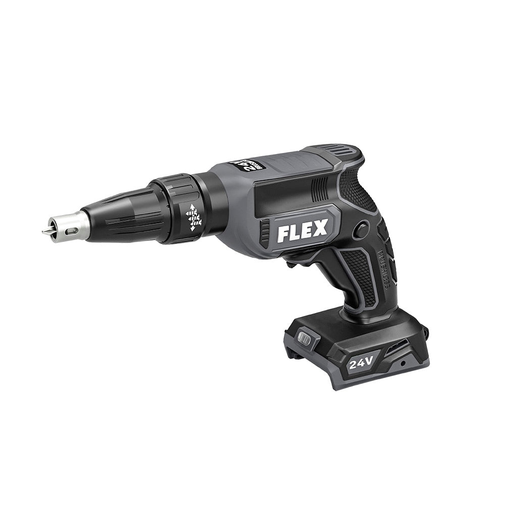 FLEX 24-volt Lithium Ion (li-ion) Collated Fastener Brushless Screw Gun (Missing Magazine)