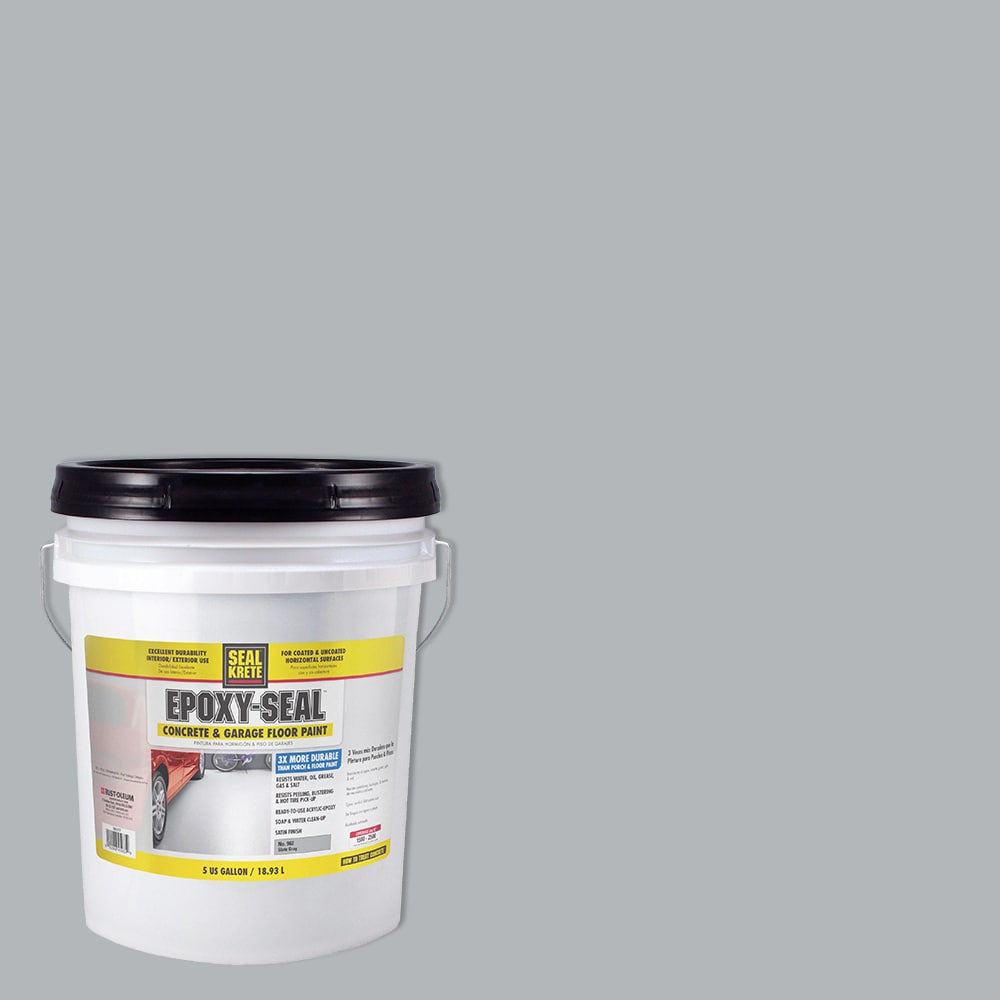 Seal-Krete Epoxy-Seal 1-part Slate Gray Satin Concrete and Garage Floor Paint (5-Gallon)