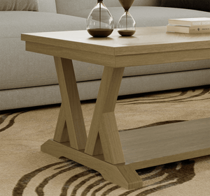 Flexsteel Lattice Coffee Table – Rustic Oak Finish - Stu's Home Improvement Outlet