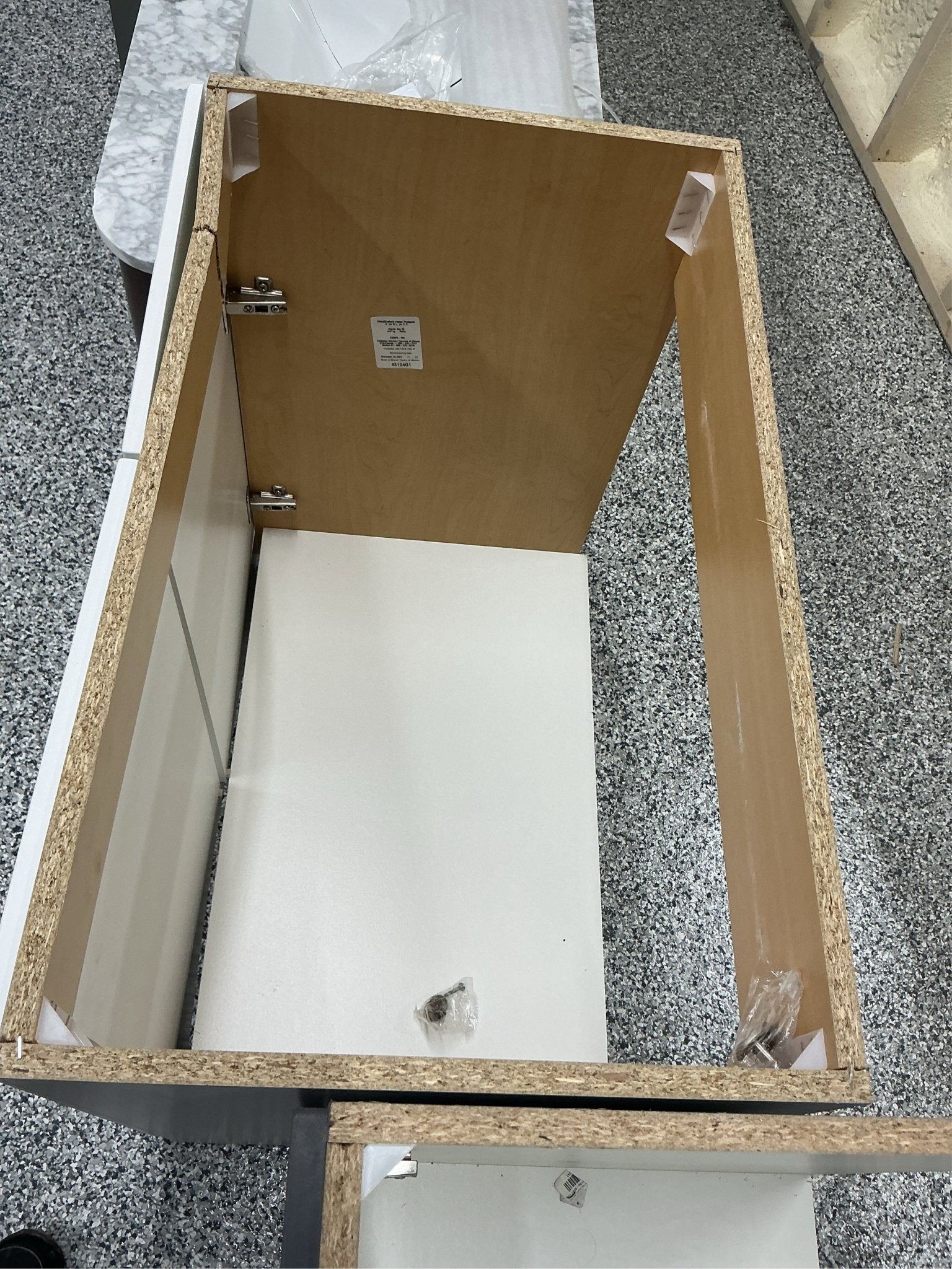 White 2 Door 31 in Bath Vanity No Top Discounted - Stu's Home Improvement Outlet