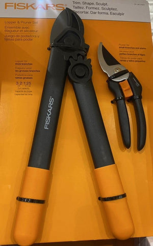 FISKARS 2 Piece Garden Shears and Pruner Set - Stu's Home Improvement Outlet