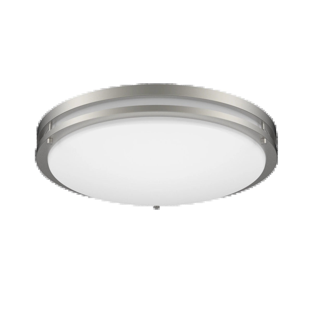 Project Source 1-Light Satin Nickel LED Flush Mount Light
