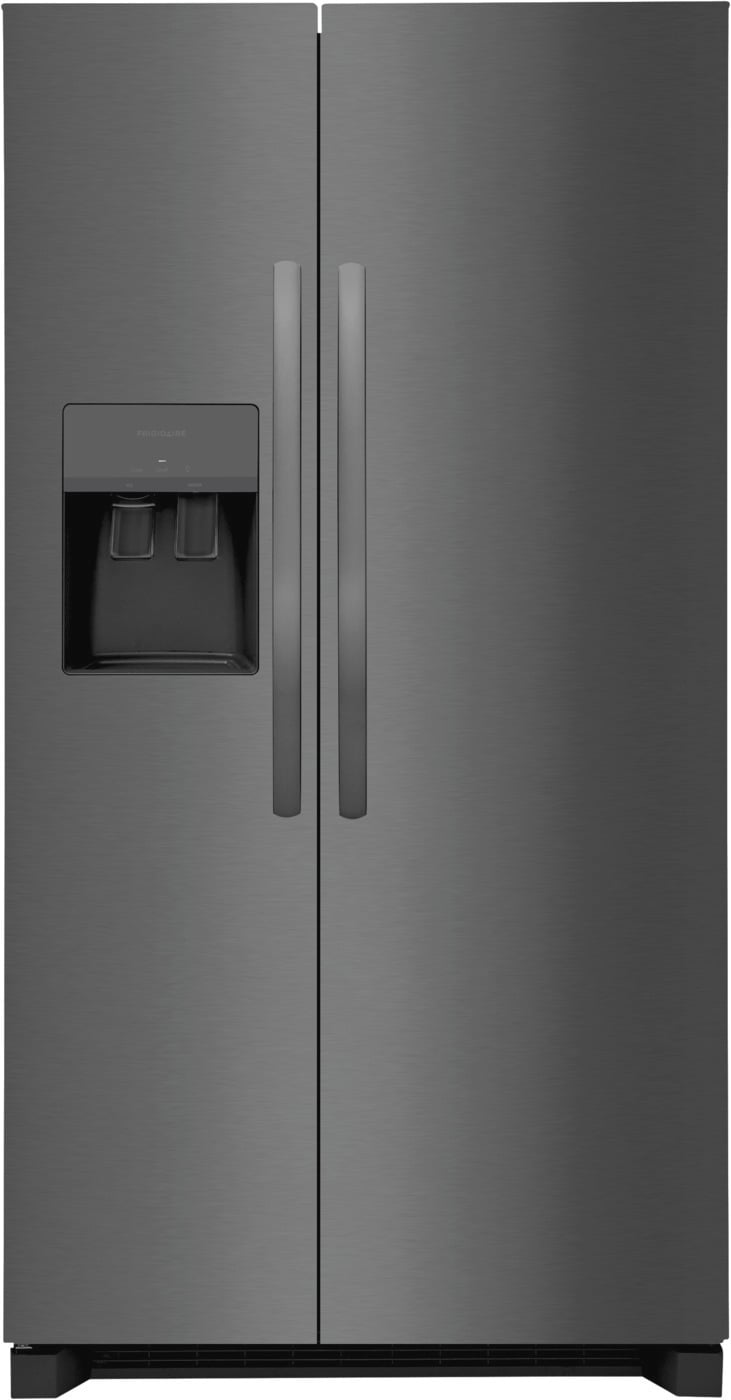 Frigidaire 25.6-cu ft Side-by-Side Refrigerator with Ice Maker, Water and Ice Dispenser (Black Stainless Steel) ENERGY STAR (FRSS2623AD)