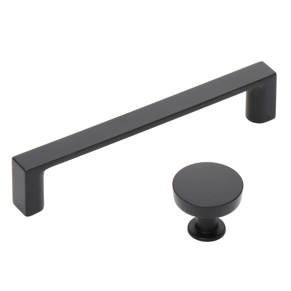 Origin 21 Vero 1-1/4-in Matte Black Round Transitional Cabinet Knob
