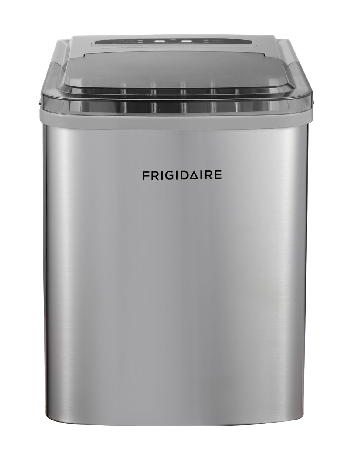 Frigidaire Portable Countertop Ice Maker, Stainless Steel, 26 lbs per Day, Self-Cleaning, Digital LED Control, 2.1 Qt Tank