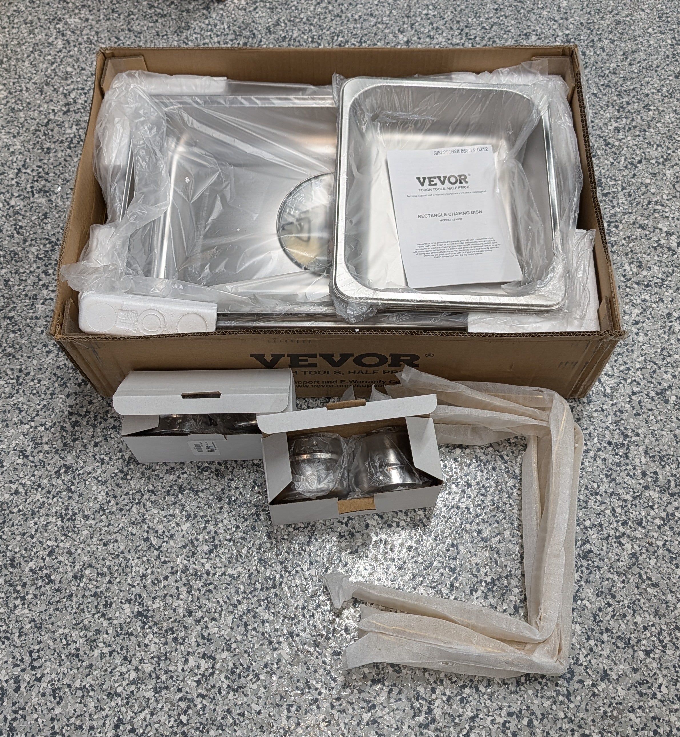 Chafing Dish Buffet Set, 8 qt. Silver, Stainless Steel Chafing Dishes and Accessories, Round Catering Warmer (2-Pack)