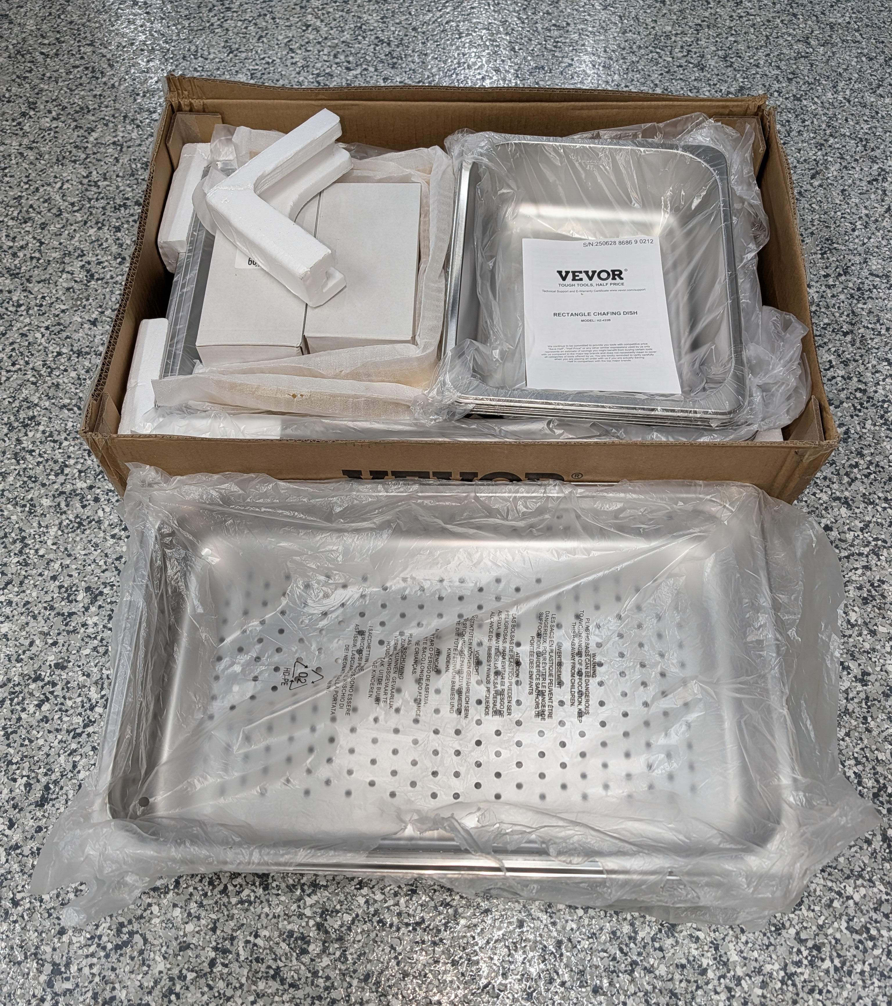 Chafing Dish Buffet Set, 8 qt. Silver, Stainless Steel Chafing Dishes and Accessories, Round Catering Warmer (2-Pack)