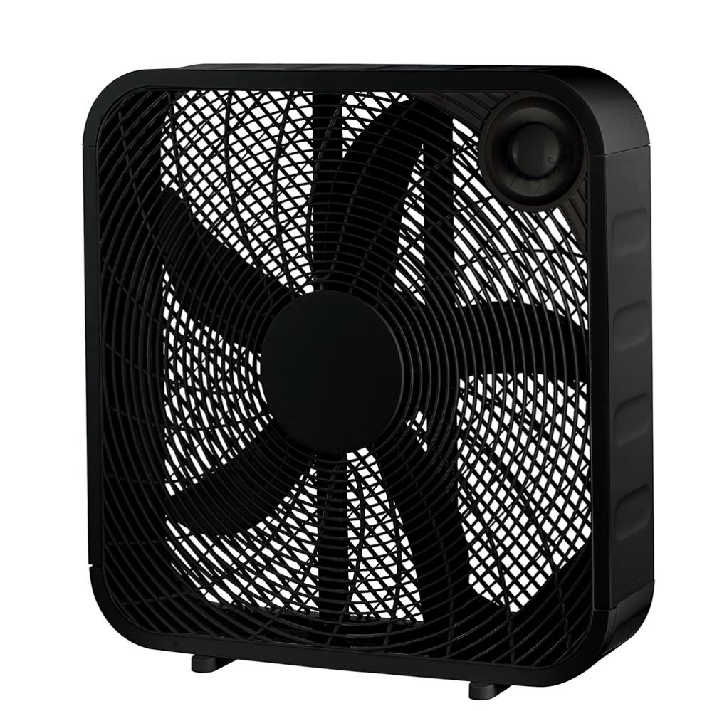 Utilitech 20-in 120-Volt 3-Speed High Velocity Indoor Black Box Fan
