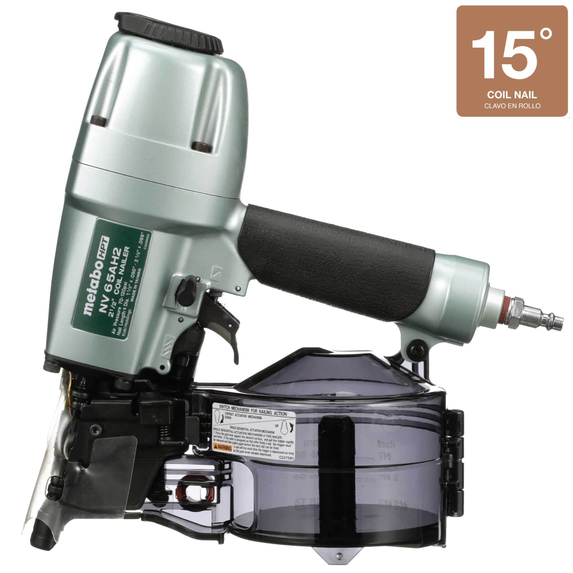 Metabo HPT 2-1/2-in 15-Degree Pneumatic Siding Nailer