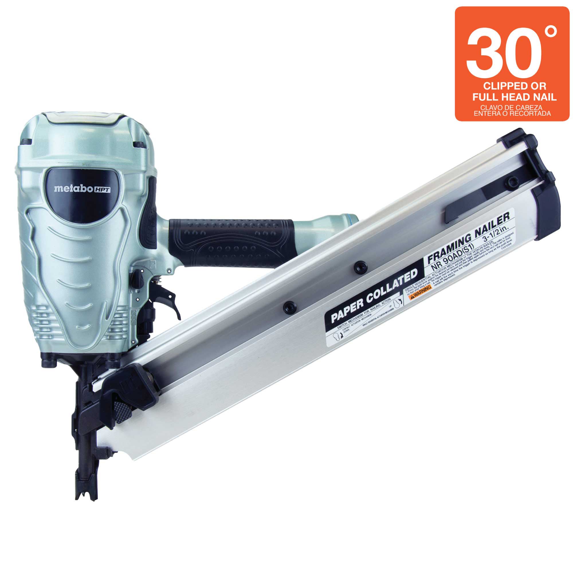 Metabo HPT 3-1/2-in 30-Degree Pneumatic Framing Nailer
