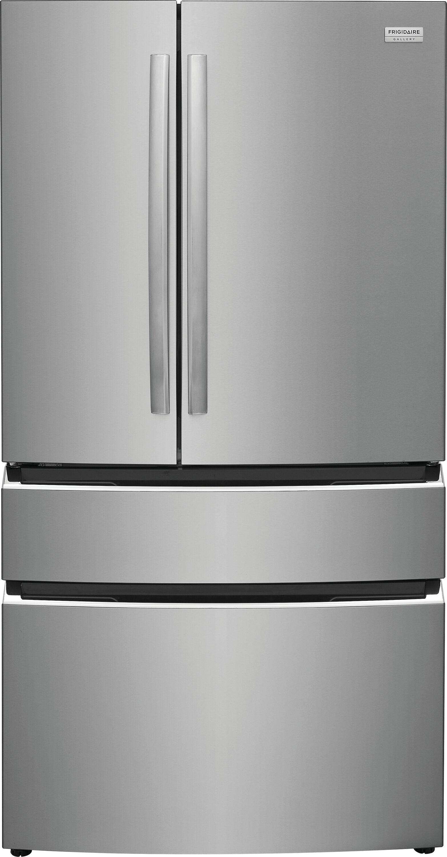 Frigidaire Gallery Counter-depth 22.1-cu ft 4-Door French Door Refrigerator with Ice Maker and Water dispenser (Fingerprint Resistant Stainless Steel) ENERGY STAR (GRMG2272CF)