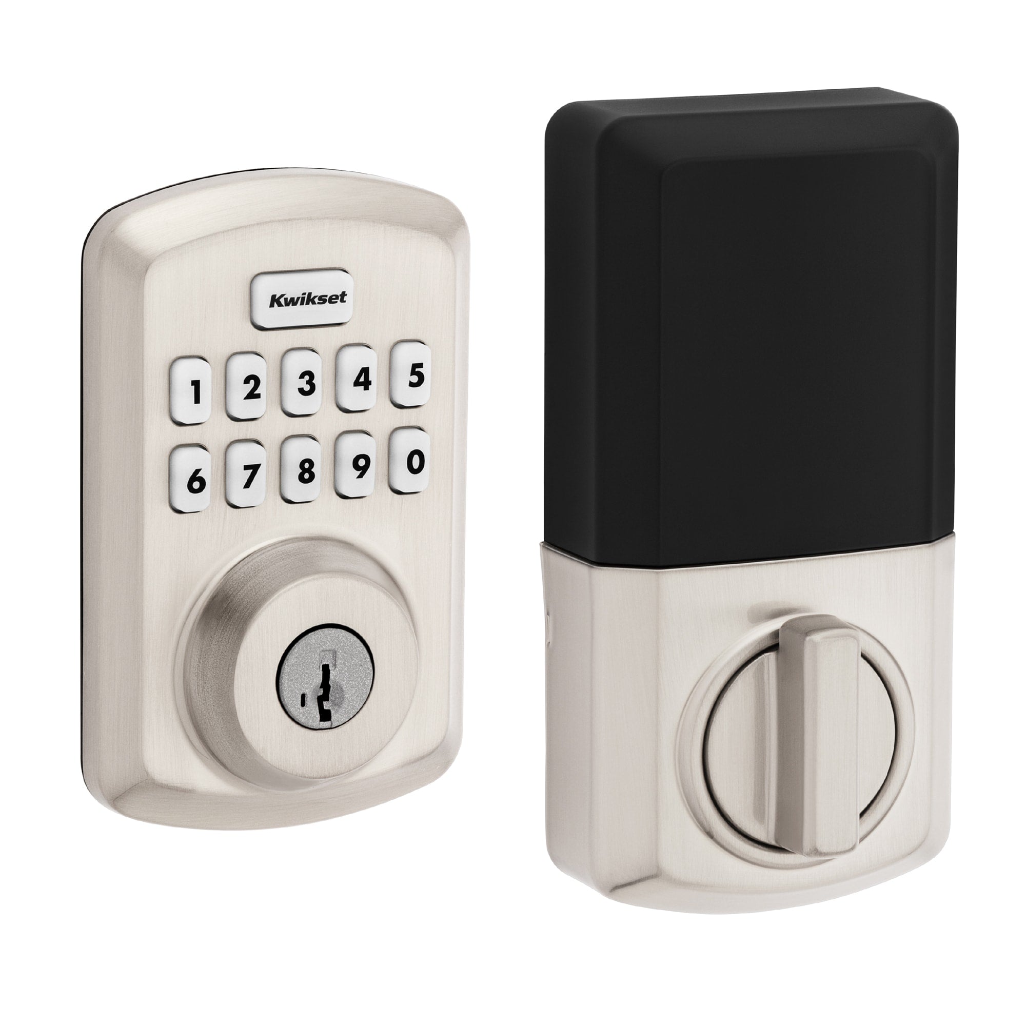 Kwikset Powerbolt 250 Satin Nickel Electronic Deadbolt Smartkey with Keypad