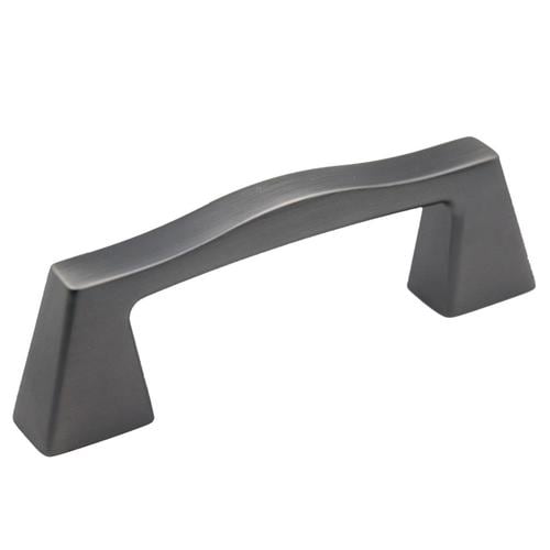 allen + roth 3-in Center to Center Black Satin Arch Handle Drawer Pulls