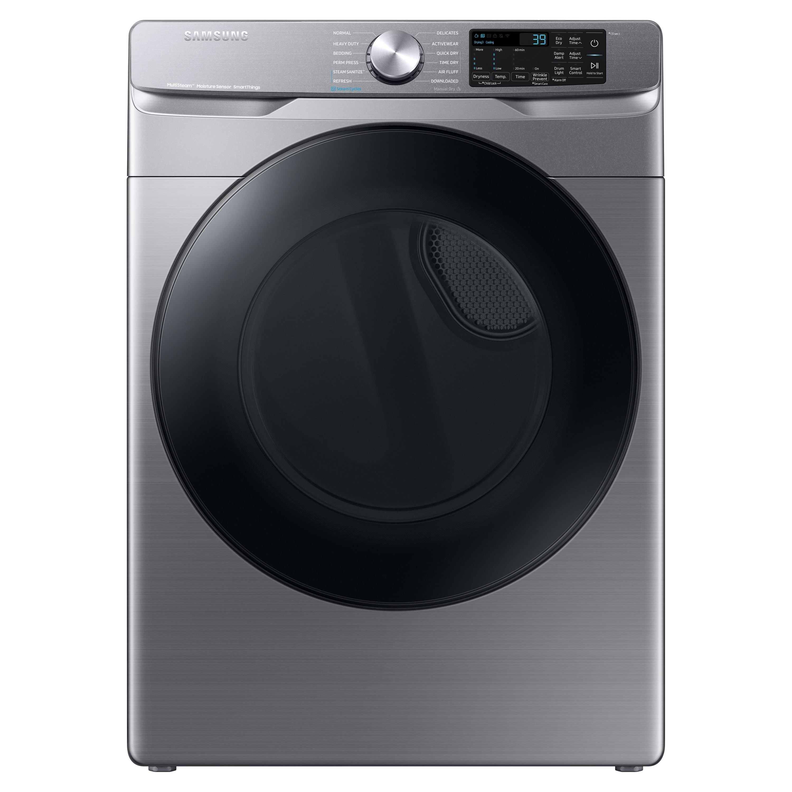 Samsung 7.5-cu ft Stackable Steam Cycle Vented Electric Dryer (Platinum) (DVE45B6300P