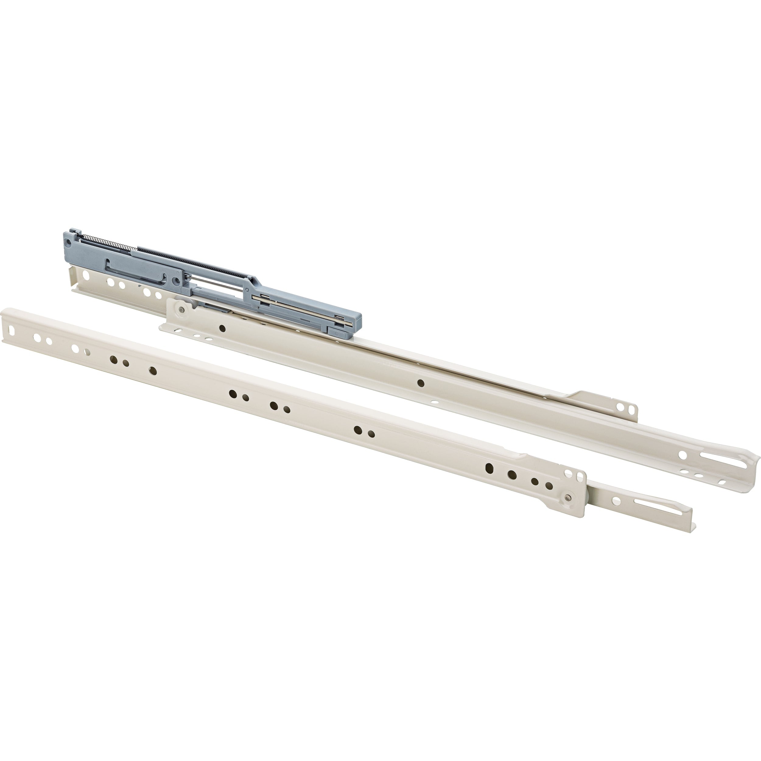 RELIABILT 22-in 3/4 Extension Soft Close Bottom Mount European 50-lb Load Capacity White Drawer Slide 1-Pair (2-Pieces)
