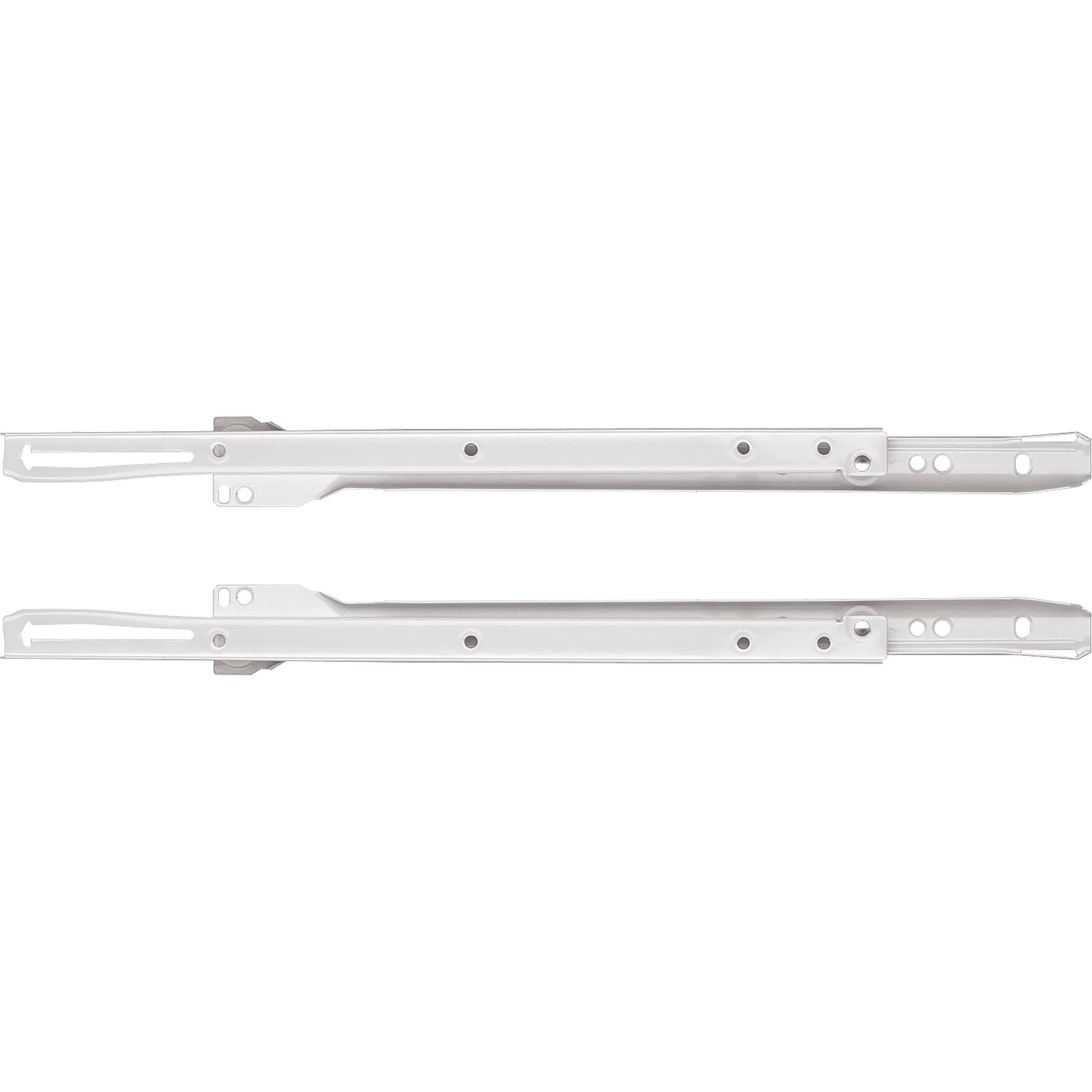 RELIABILT 14-in 3/4 Extension Self-closing Bottom Mount European 50-lb Load Capacity White Drawer Slide 1-Pair (2-Pieces)
