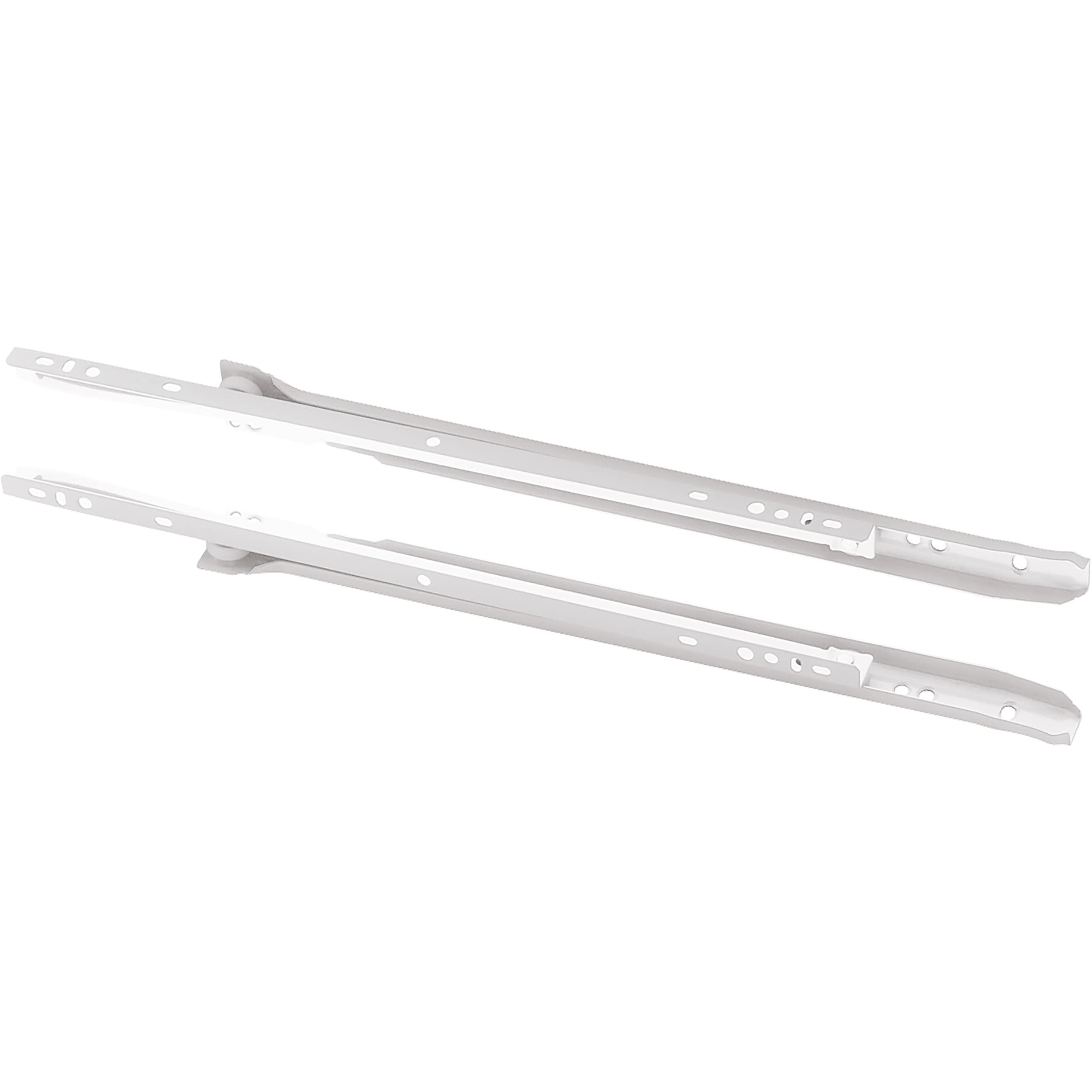 RELIABILT 24-in 3/4 Extension Self-closing Bottom Mount European 50-lb Load Capacity White Drawer Slide 1-Pair (2-Pieces)