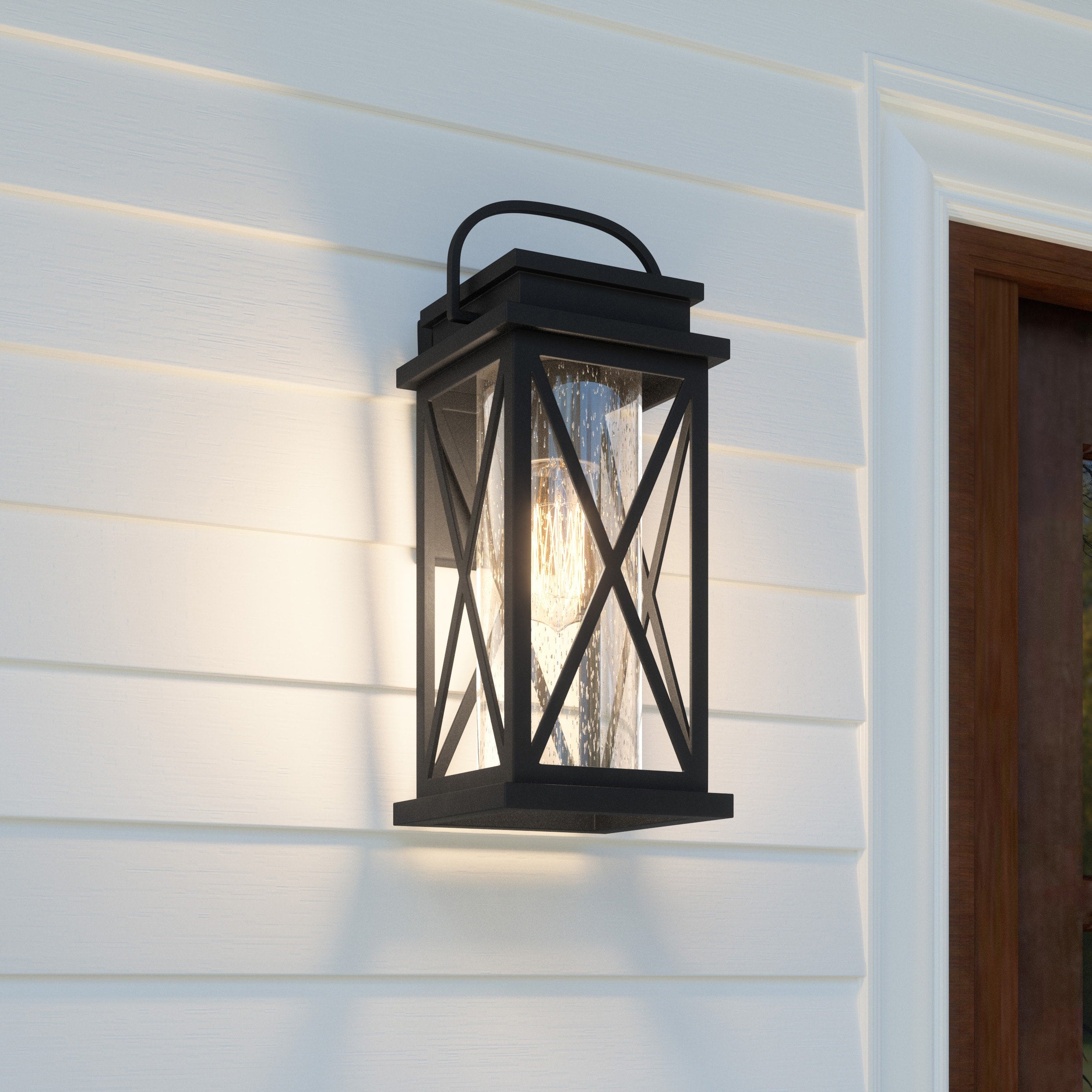 Quoizel Saint Elias 1-Light 14.25-in H Matte Black Outdoor Wall Light