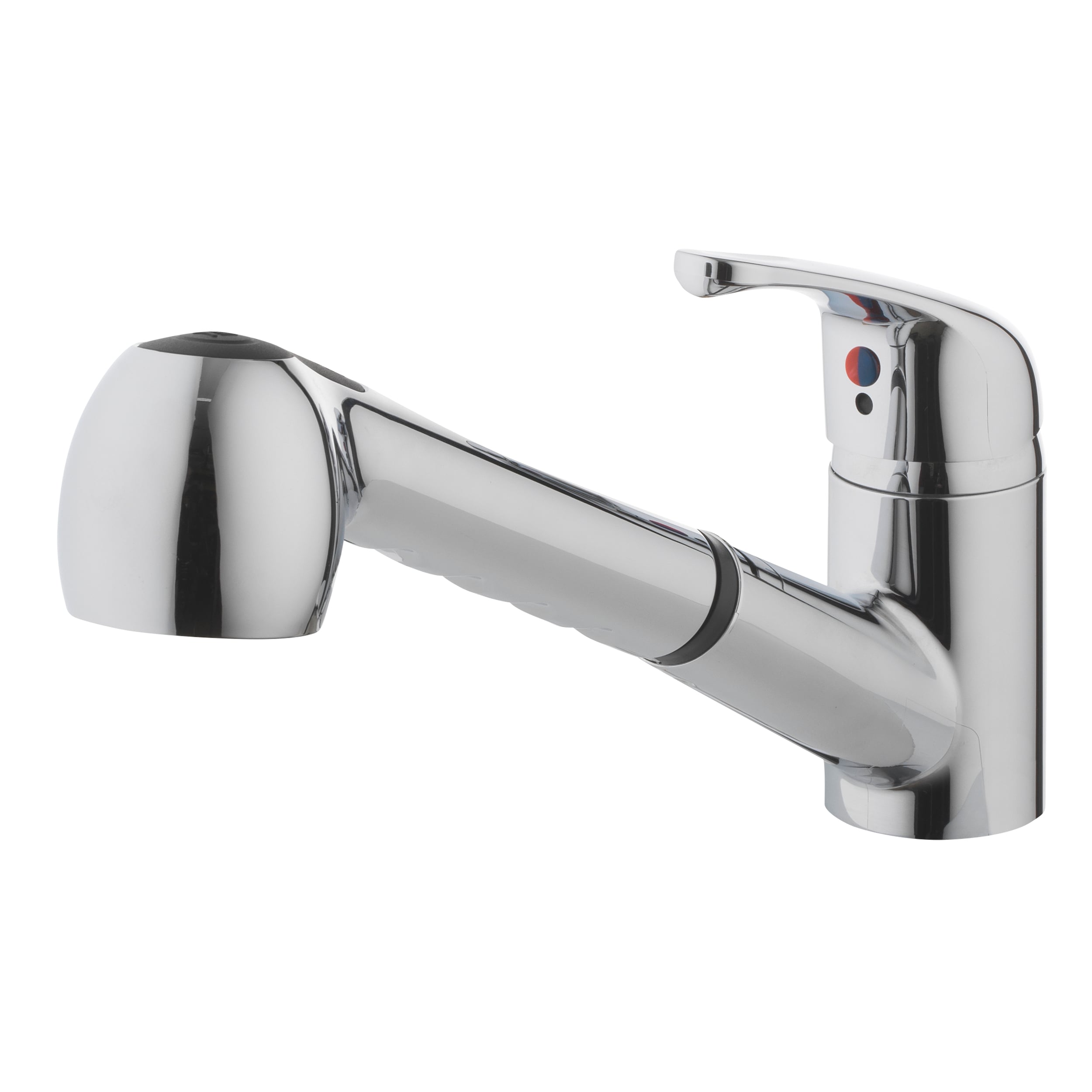 Project Source Chrome 1-handle Deck-mount Utility Faucet with Pulldown Sprayer