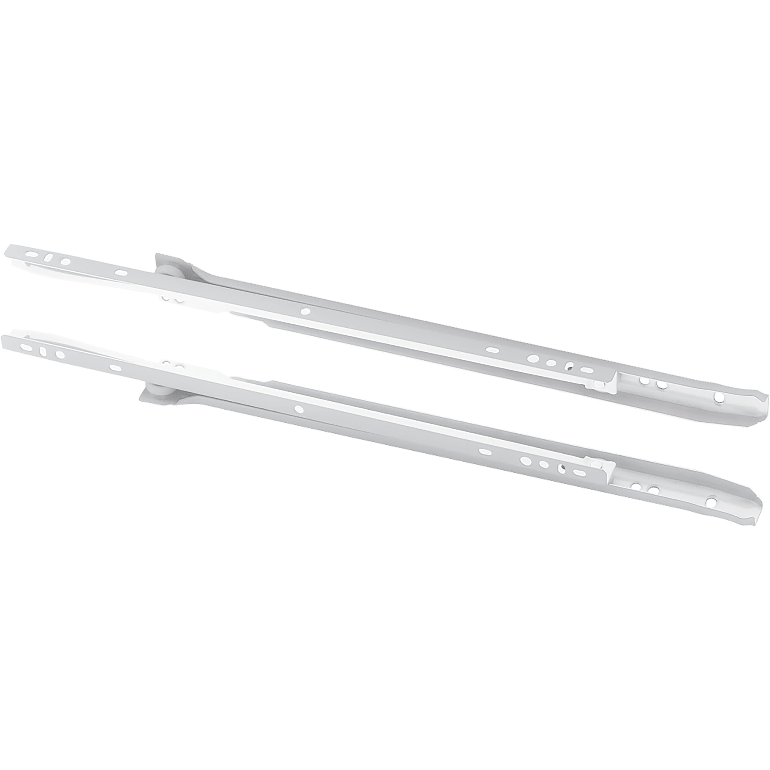 RELIABILT 20-in 3/4 Extension Self-closing Bottom Mount European 50-lb Load Capacity White Drawer Slide 1-Pair (2-Pieces)