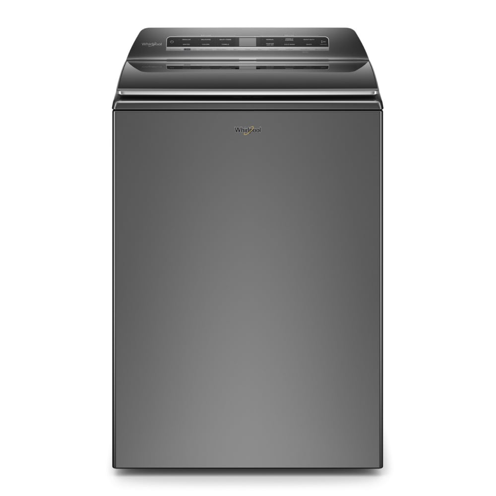 Whirlpool Smart Capable w/Load and Go 5.3-cu ft High Efficiency Impeller and Agitator Smart Top-Load Washer (Chrome Shadow) ENERGY STAR (WTW8127LC)