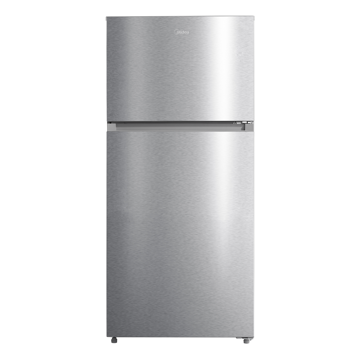 Midea Fingerprint Resistant 18.1-cu ft Top-Freezer Refrigerator (Stainless Steel) Garage Ready ENERGY STAR (MRT18D3BST)