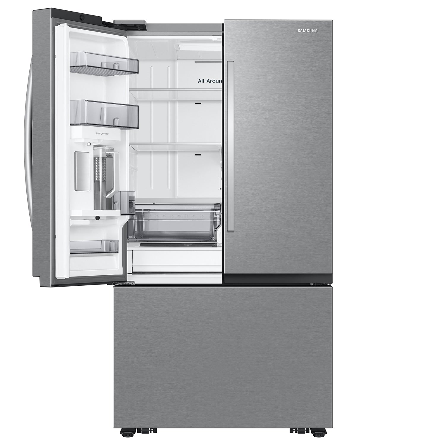 Samsung Mega Capacity 31.5-cu ft Smart French Door Refrigerator with Dual Ice Maker and Water Dispenser (Fingerprint Resistant Stainless Steel) ENERGY STAR (RF32CG5300SR)