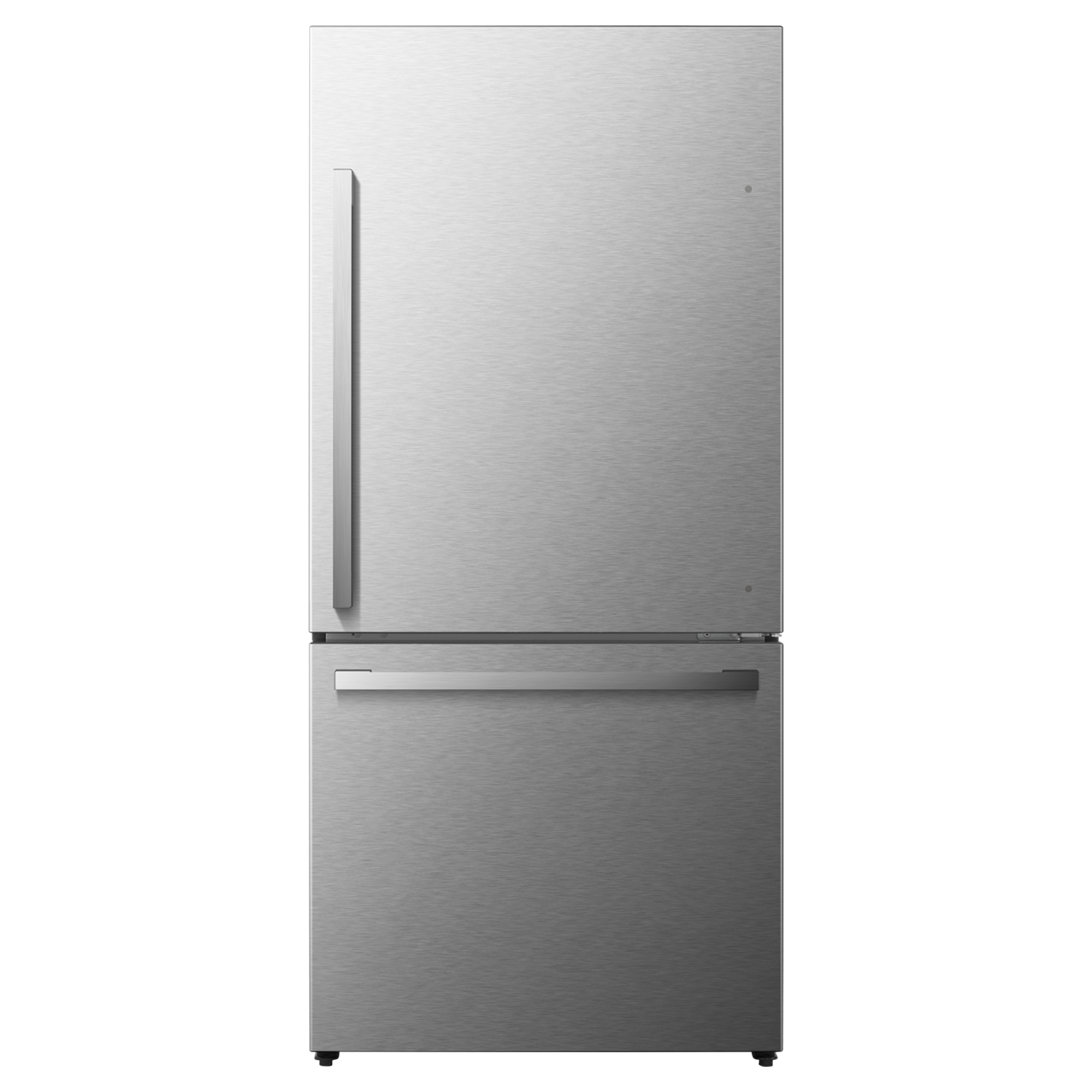 AS-IS: Hisense 17.2-cu ft Counter-depth Bottom-Freezer Refrigerator (Fingerprint Resistant Stainless Steel) ENERGY STAR
