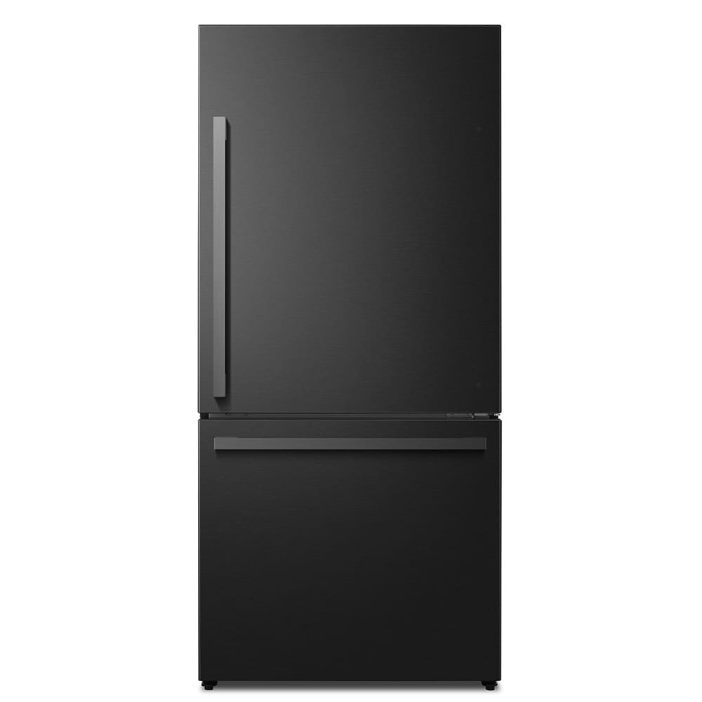 Hisense 17.2-cu ft Counter-depth Bottom-Freezer Refrigerator (Black Metallic Steel) ENERGY STAR (HRB171N6ABE)