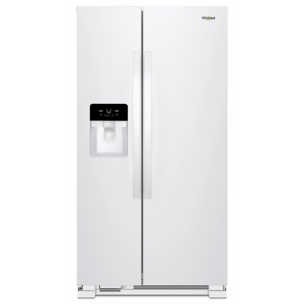Whirlpool In Can Caddy 21.4-cu ft Side-by-Side Refrigerator with Ice Maker, Water and Ice Dispenser (White) (WRS321SDHW)