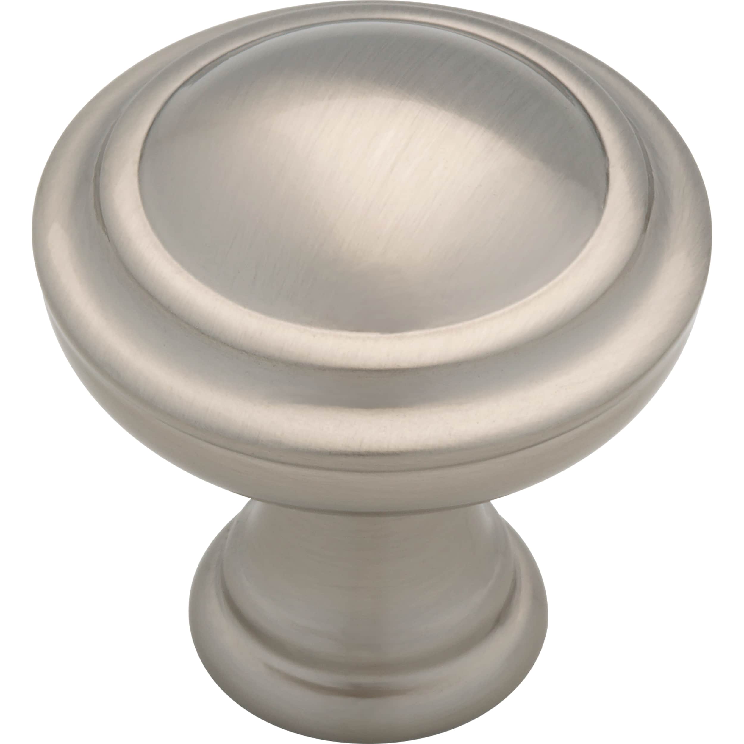 allen + roth Rosalind 1-1/4-in Satin Nickel Round Traditional Cabinet Knob