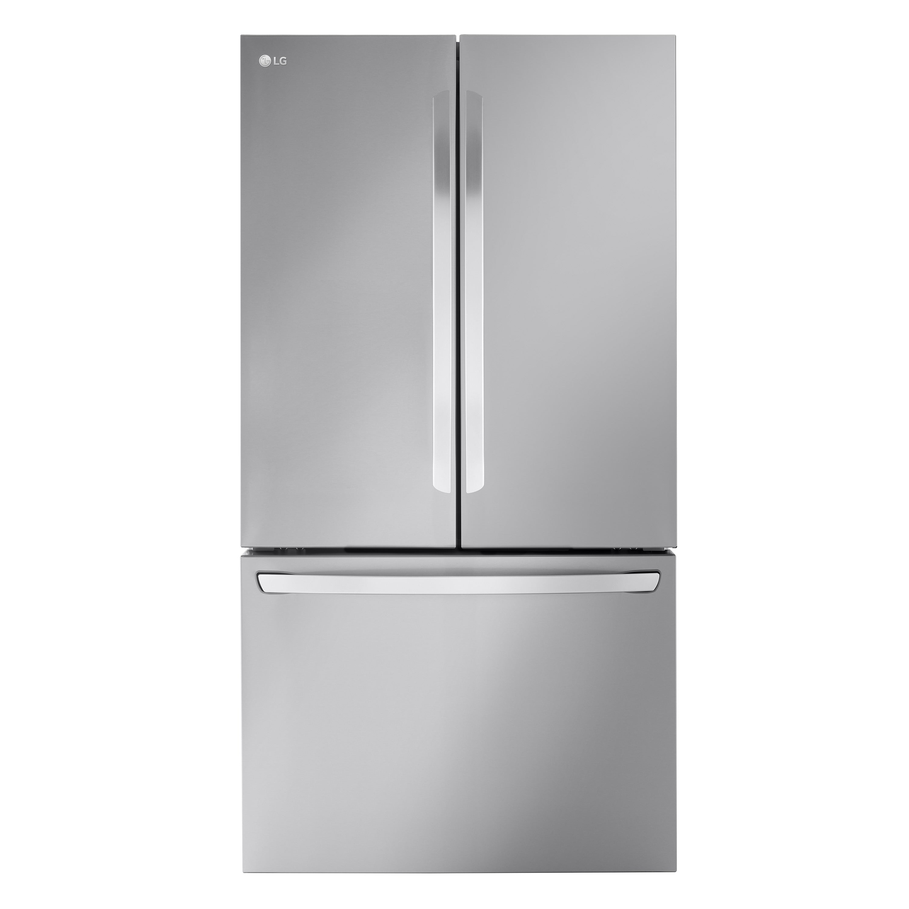 LG Counter-depth MAX 26.5-cu ft Smart French Door Refrigerator with Ice Maker and Water dispenser (Stainless Steel) ENERGY STAR (LRFLC2706S)