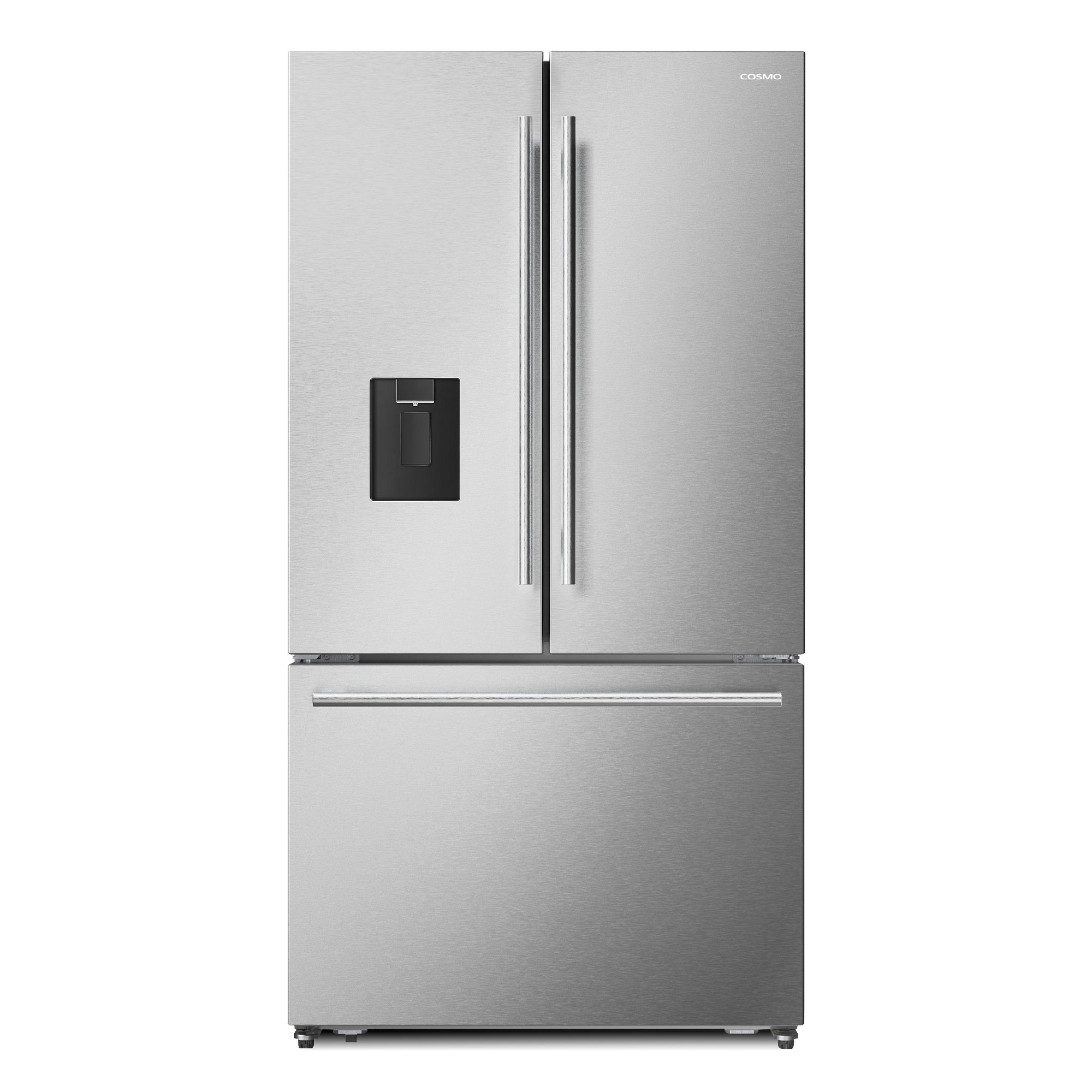 Cosmo Counter-depth 22.4-cu ft French Door Refrigerator with Ice Maker, Water and Ice Dispenser (Stainless Steel) (COS-FDR223GWSS)