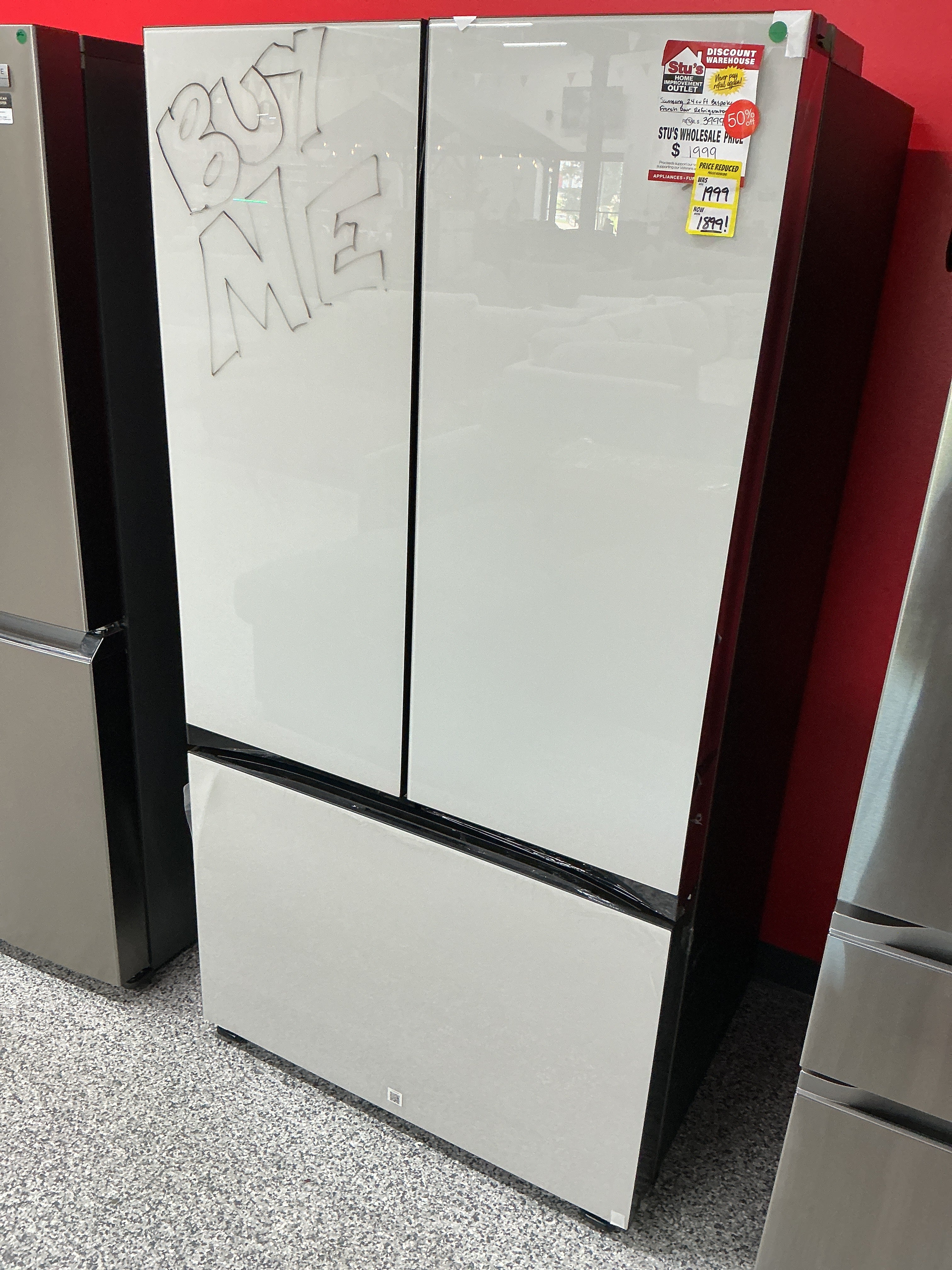 Samsung 24 cu. ft. Bespoke Counter Depth 3-Door French Door Refrigerator with AutoFill Water Pitcher (RF24BB620012A)