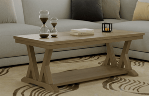 Flexsteel Lattice Coffee Table – Rustic Oak Finish - Stu's Home Improvement Outlet